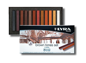 Lyra Polycrayons Soft - Toz Pastel 12 li - Brown Tones