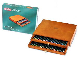 Derwent Artists Pencils Kuruboya Kalemi 48'li Ahşap Kutu