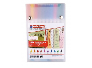 Edding 4600 Tekstil Kalemi 10 Renk Plastik kutulu