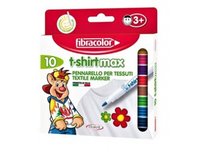 Fibracolor T-shirt max Kalıcı Tekstil Kumaş Kalemi 10 Renk