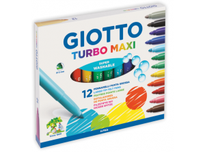 Giotto Turbo Color Maxi - Keçeli Kalem 12 li